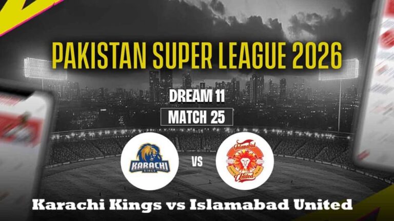 [CRK] Karachi Kings vs Islamabad United PSL 2026: Dream11 Prediction ও ম্যাচ প্রিভিউ